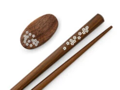 Essstäbchen Set Mit Ablage Sakura, Granadillo -oryoki verkäufe essstaebchen set mit ablage sakura granadillo 1