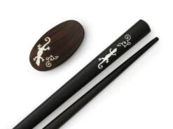 Essstäbchen Set Mit Ablage "Sanshouo", Ebenholz -oryoki verkäufe essstaebchen set mit ablage sanshouo ebenholz 1