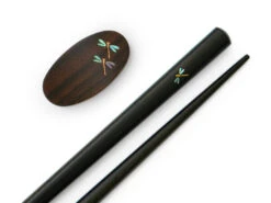 Essstäbchen Set Mit Ablage Tonbo, Ebenholz -oryoki verkäufe essstaebchen set mit ablage tonbo ebenholz 1