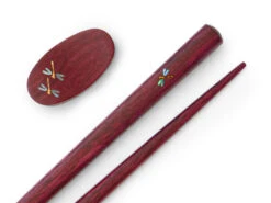 Essstäbchen Set Mit Ablage Tonbo, Purple Heart -oryoki verkäufe essstaebchen set mit ablage tonbo purple heart 1