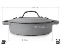 Gusseisen Topf OIGEN, flach, 24 cm Gusseisen Topf OIGEN, Flach, 24 Cm -oryoki verkäufe gusseisen topf oigen flach 24 cm6