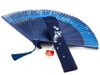 Handfächer Ai Kagetsu, Indigo-Blau Handfächer Ai Kagetsu, Indigo-Blau -oryoki verkäufe handfaecher ai kagetsu indigo blau4