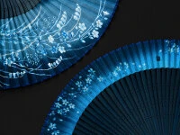 Handfächer Ai Kagetsu, Indigo-Blau Handfächer Ai Kagetsu, Indigo-Blau -oryoki verkäufe handfaecher ai kagetsu indigo blau6