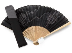 Handfächer Fujin Raijin, Donner-Gott, Schwarz -oryoki verkäufe handfaecher fujin raijin donner gott schwarz 1