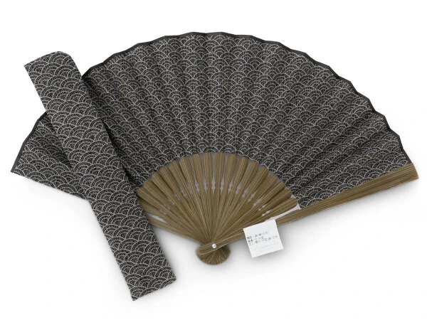 Handfächer Seikaiha, Blau Handfächer Seikaiha, Blau -oryoki verkäufe handfaecher seikaiha blau 1
