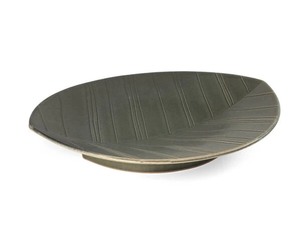 HAZARA Leaf Banryoku, Servierplatte L, grün HAZARA Leaf Banryoku, Servierplatte L, Grün -oryoki verkäufe hazara leaf banryoku servierplatte gruen 1