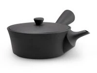 Keramik-Keramik Japan 9 Japanische Kyusu Sencha 320, Banko Yaki, 320 Ml, Schwarz