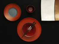 Japanischer Teller Homura, rot, 3 Größen Japanischer Teller Homura, Rot, 3 Größen -oryoki verkäufe japanischer teller homura rot 3 groessen12