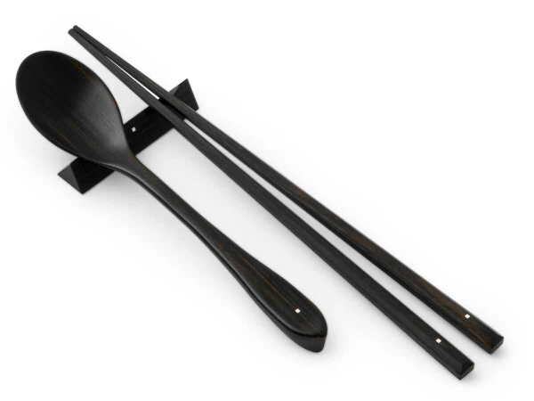 Japanisches Besteck-Set Yokina asa, Ebenholz Japanisches Besteck-Set Yokina Asa, Ebenholz -oryoki verkäufe japanisches besteck set yokina asa ebenholz 1