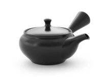 Kyusu Kuro Hiramaru, Japanische Teekanne