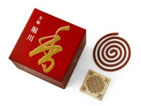 Räucher Spirale Horikawa, 10 Stck., Mit Halter