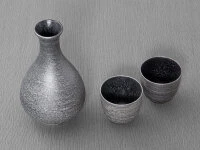 Sake Set Silber, 1 Karaffe, 4 Becher Sake Set Silber, 1 Karaffe, 4 Becher -oryoki verkäufe sake set silber 1 karaffe 4 becher6