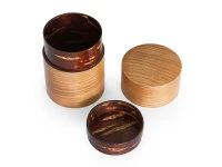 Teedose Obizutsu Kirsche, Kabazaiku, 2 Größen Teedose Obizutsu Kirsche, Kabazaiku, 2 Größen -oryoki verkäufe teedose obizutsu kirsche kabazaiku 2 groessen3