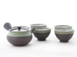 Teeservice Kurofukugata Midorierimaki, 6-teilig -oryoki verkäufe teeservice kurofukugata midorierimaki l 1