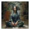 Wandbild Zazen #3, Japanische Meditation, Farbig, 1:1 -oryoki verkäufe wandbild zazen 3 japanische meditation farbig 1 1 17